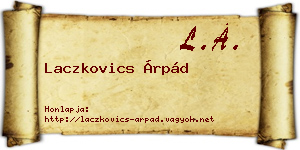 Laczkovics Árpád névjegykártya