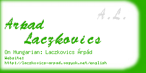 arpad laczkovics business card